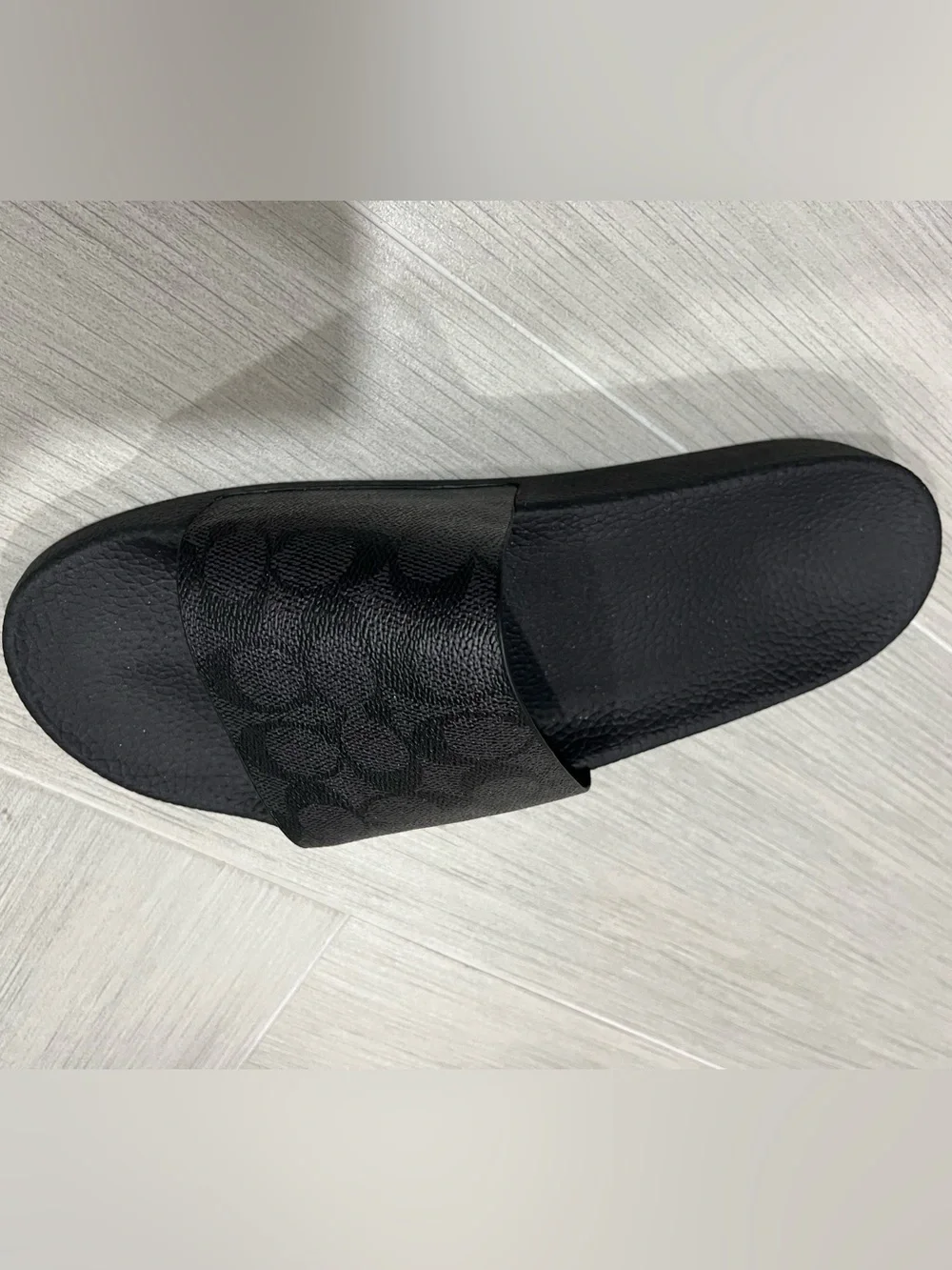 Coach Men's Black Slide Sandal only left-Classic Comfort